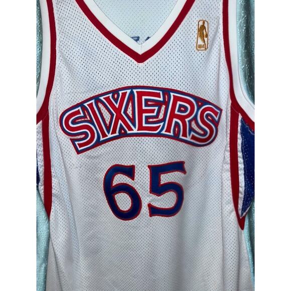 Philadelphia 76ers 96-97 Game Issued Jersey Sz 52 +4 Iverson Rookie Season - Picture 4 of 12